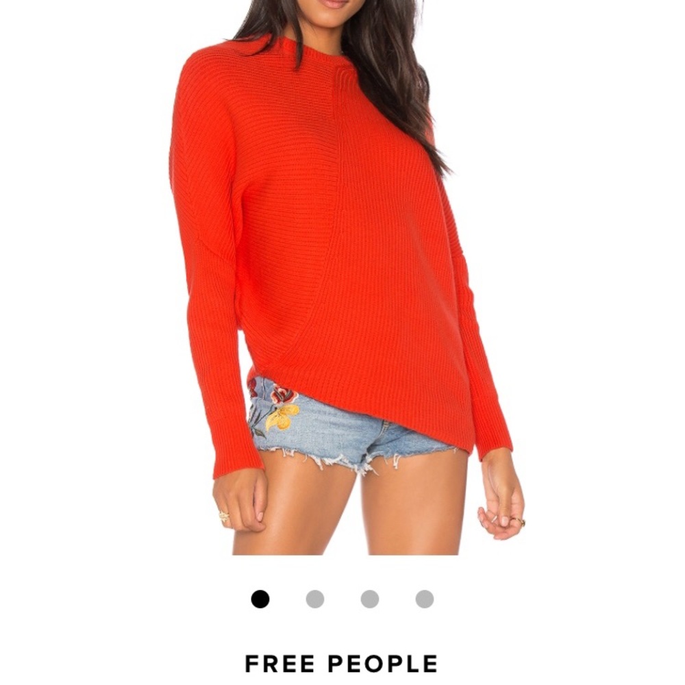 Free people coral sweater